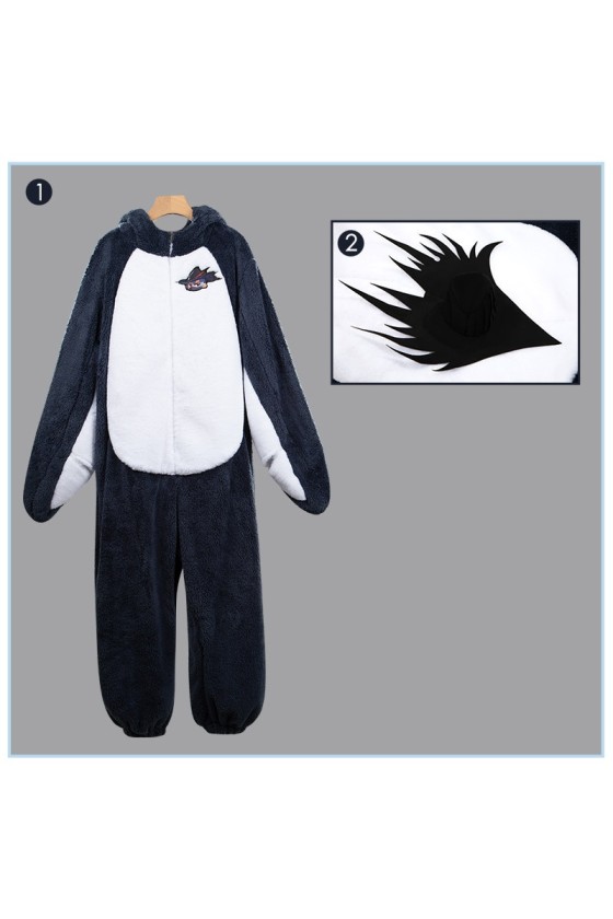 2XXT Cosplay Arknights Ulpianus Plush Pajamas Whale Gijink Cosplay Costume